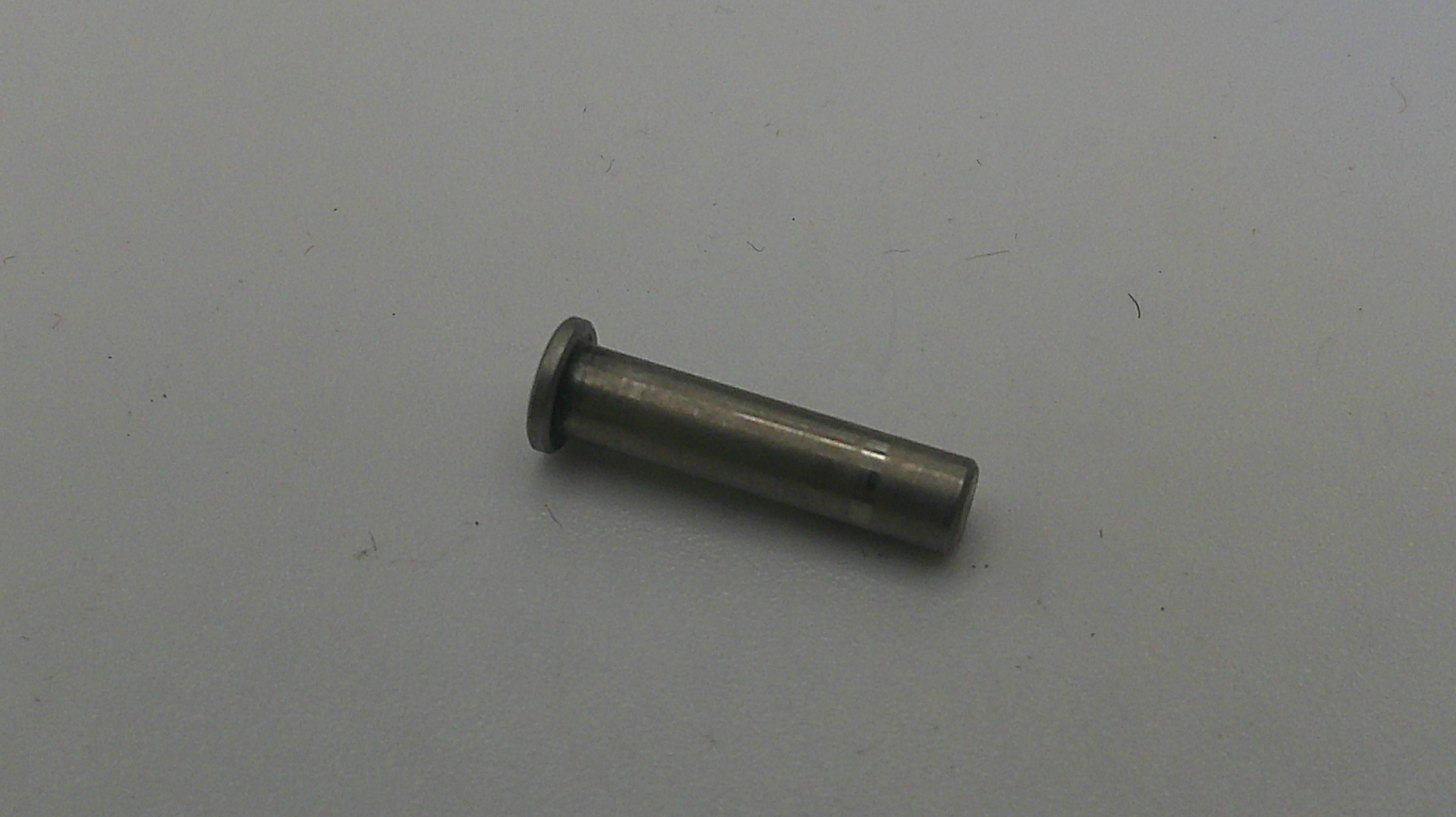 Metal screw on a gray background