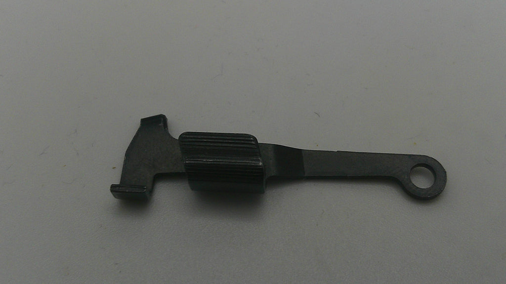 Black plastic tool on a white background