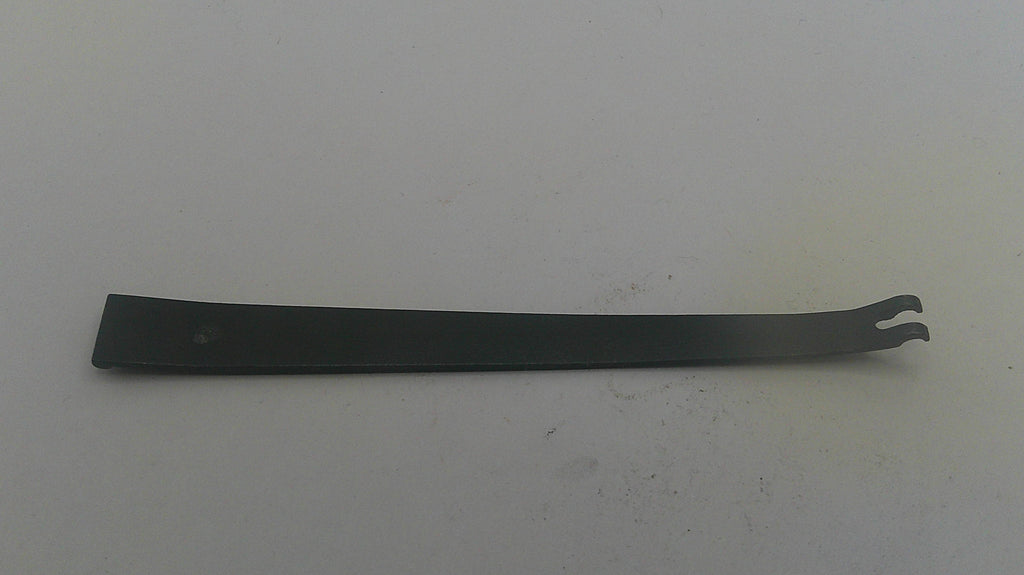 Black metal tool on a white background