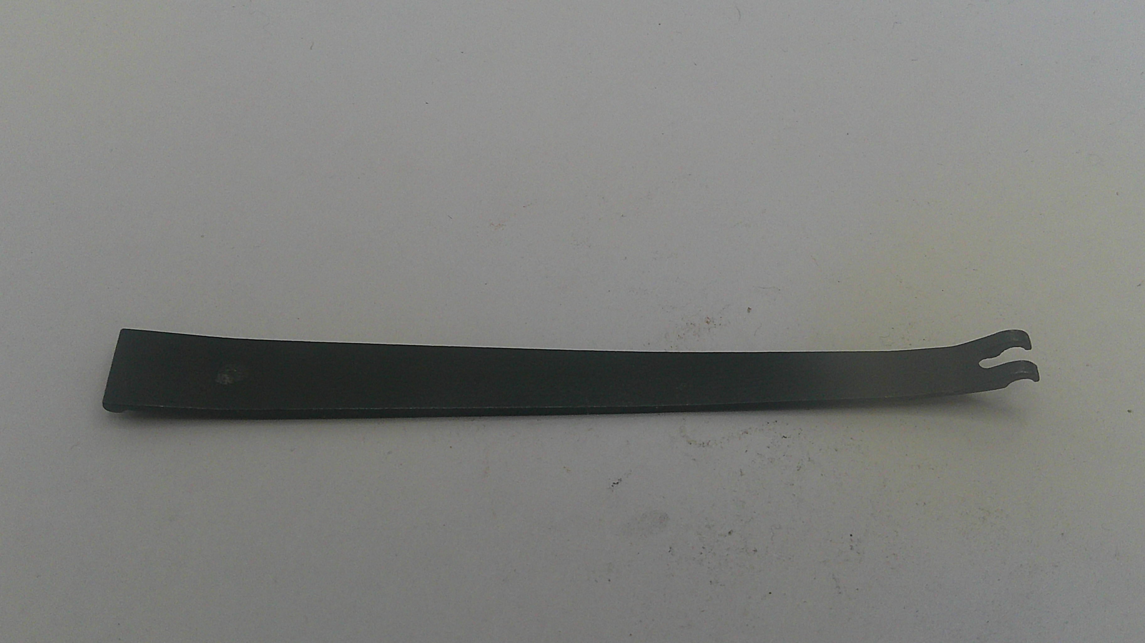 Black metal tool on a white background