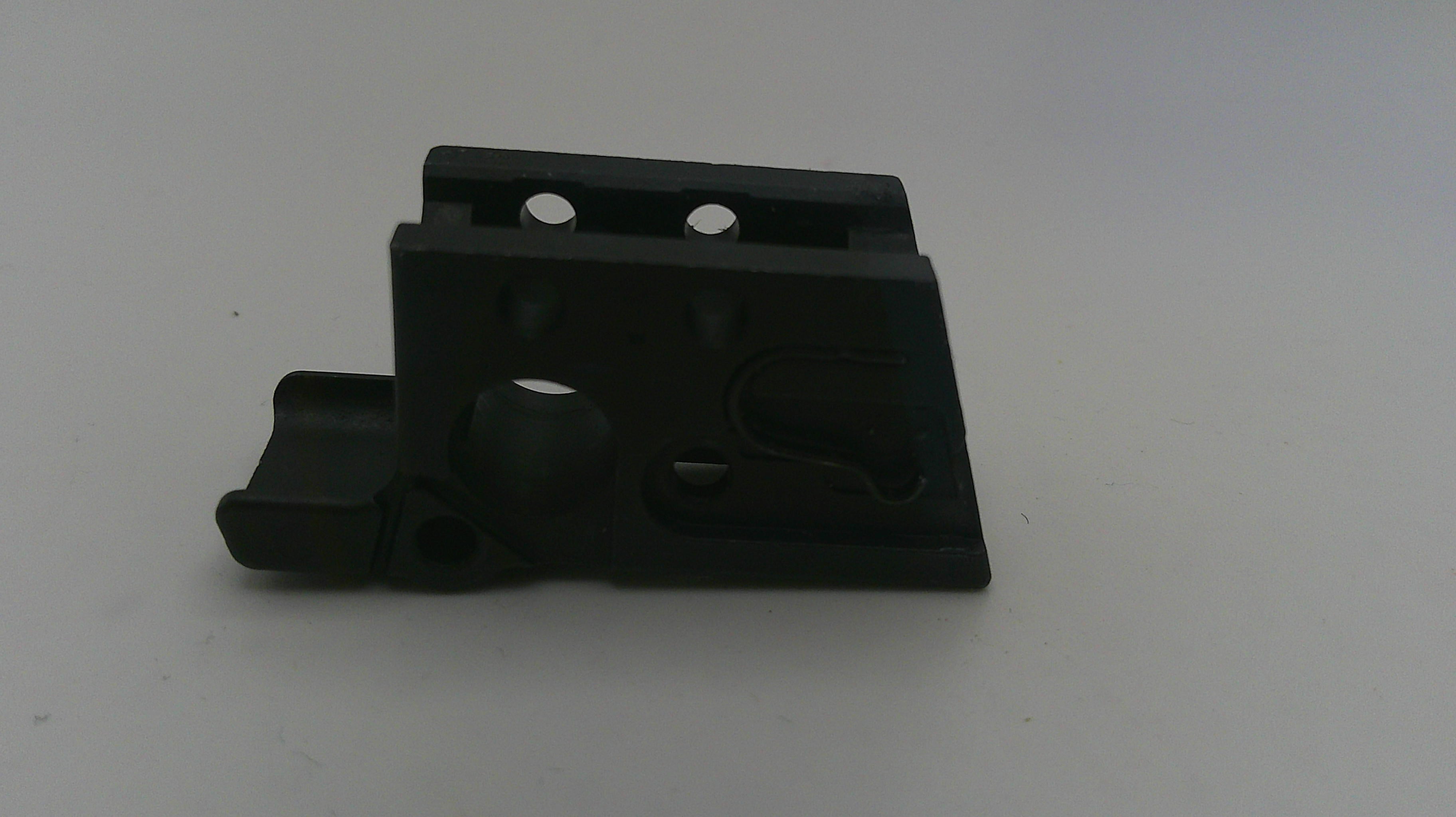Black metal bracket on a white background