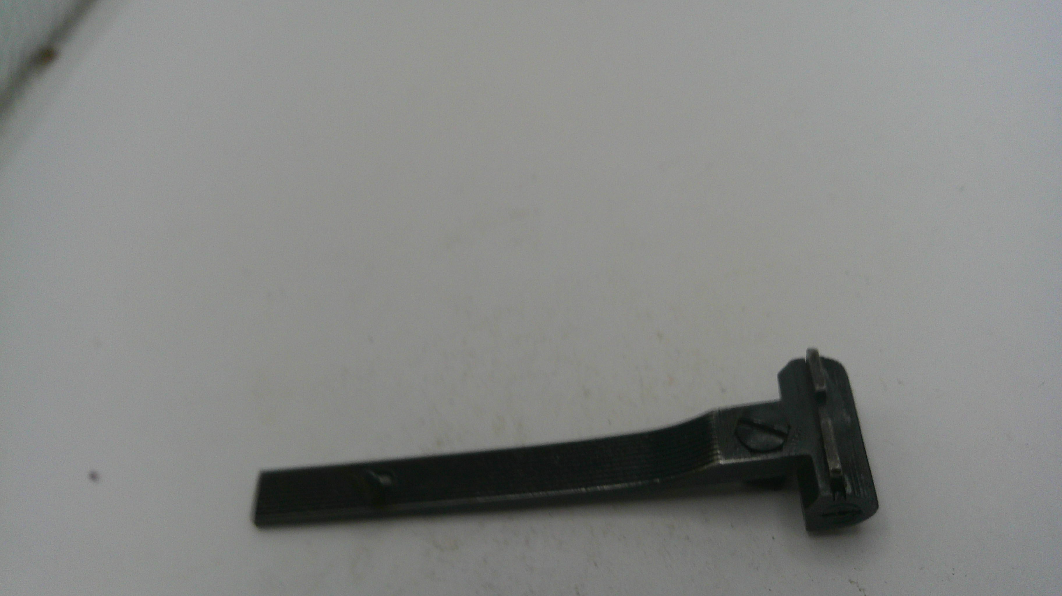 Black metal bracket on a white background