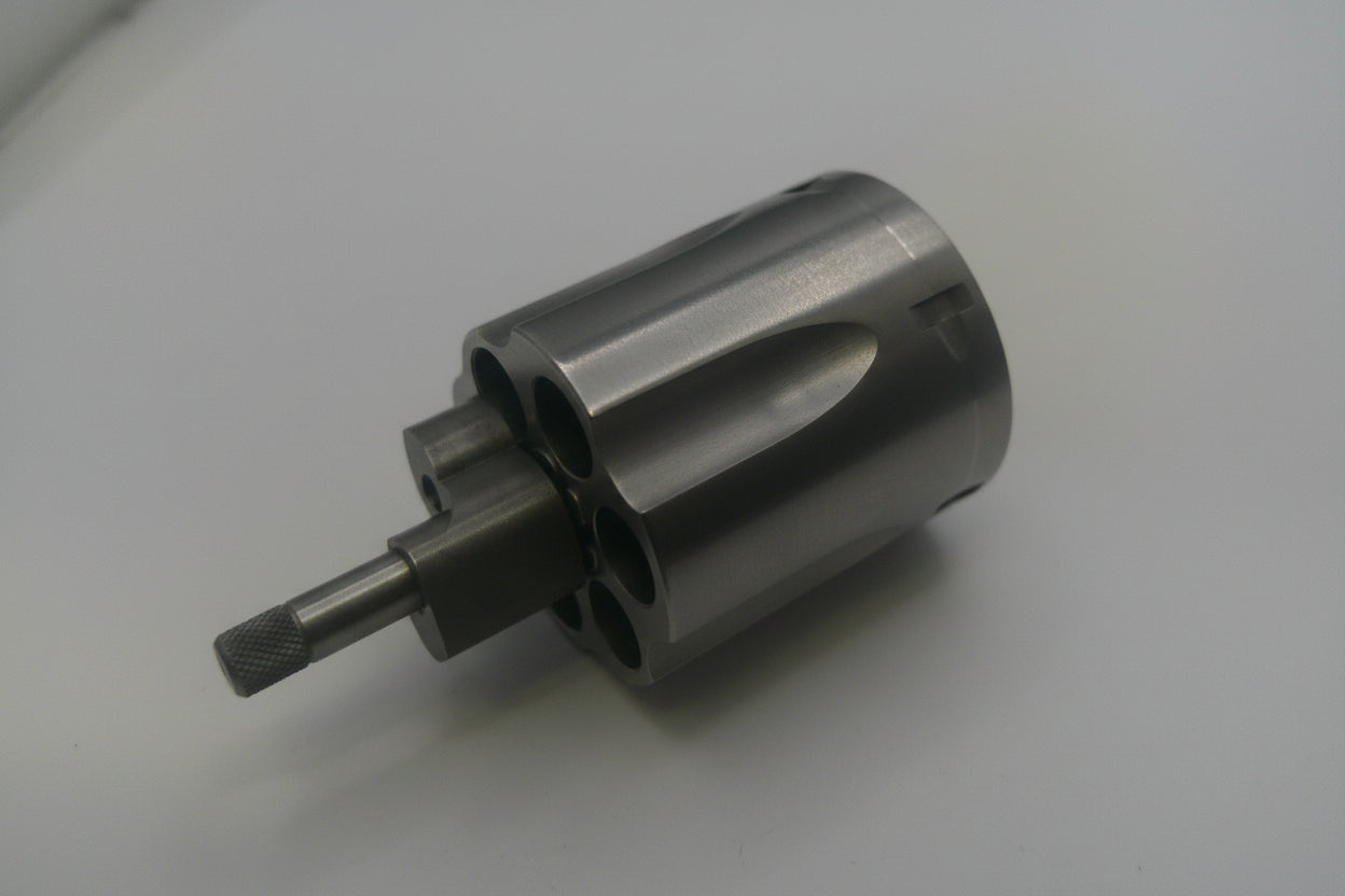 Metal drill bit on a white background