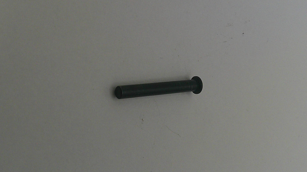 Black cylindrical object on a white background