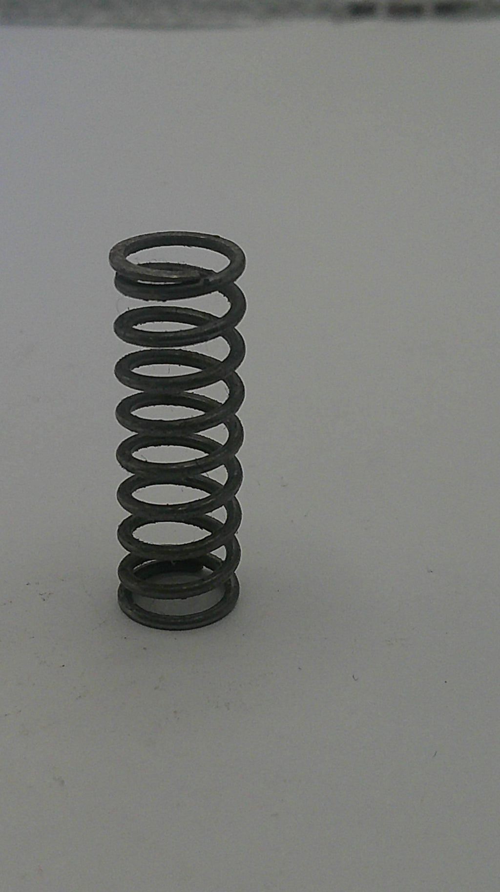 Coiled spring on a white background