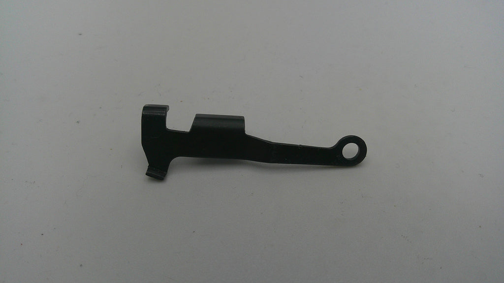 Black metal lever on a white background