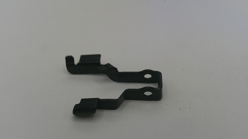 Black metal bracket on a white background