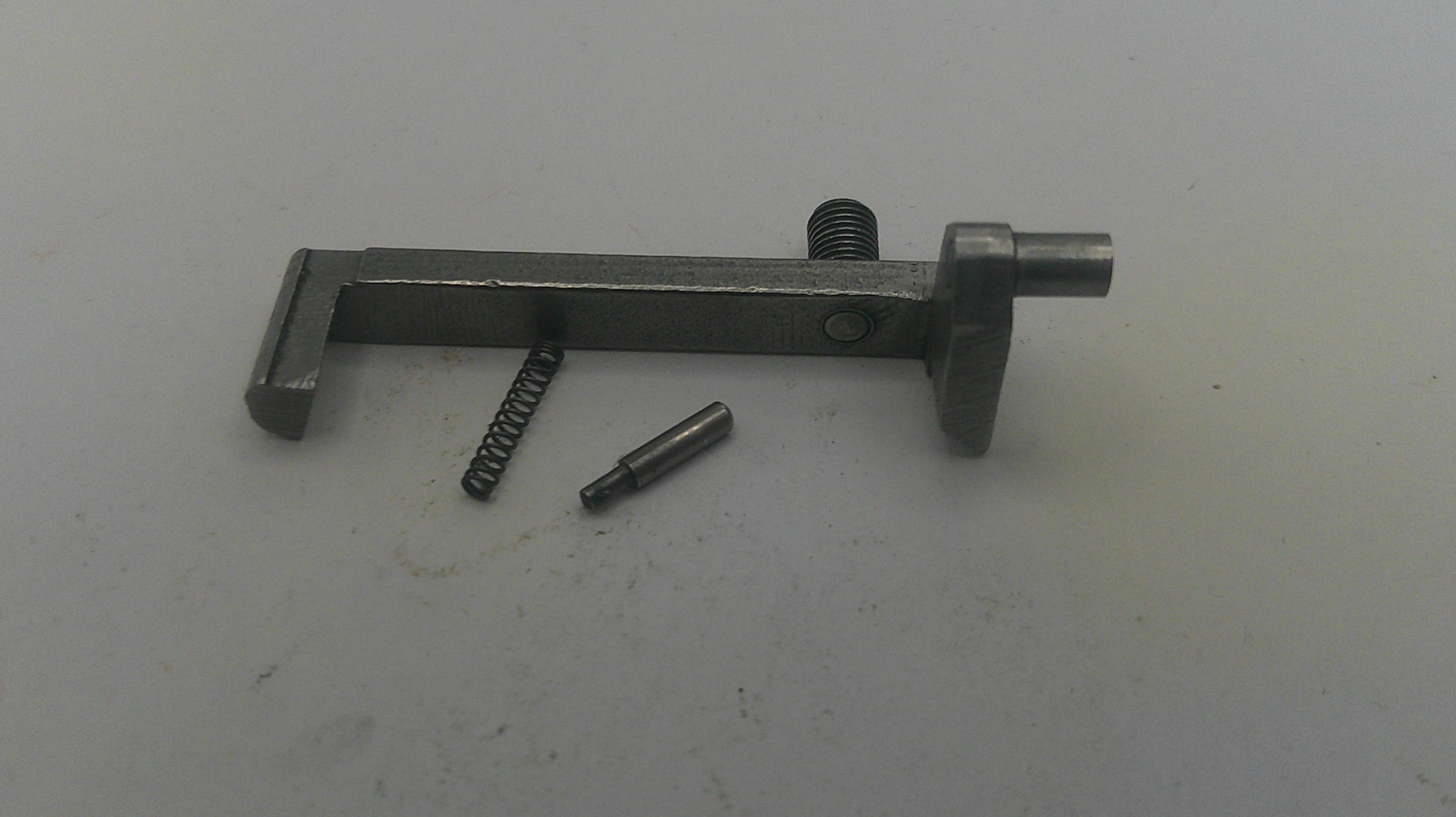 Metal mechanical component with springs on a white background