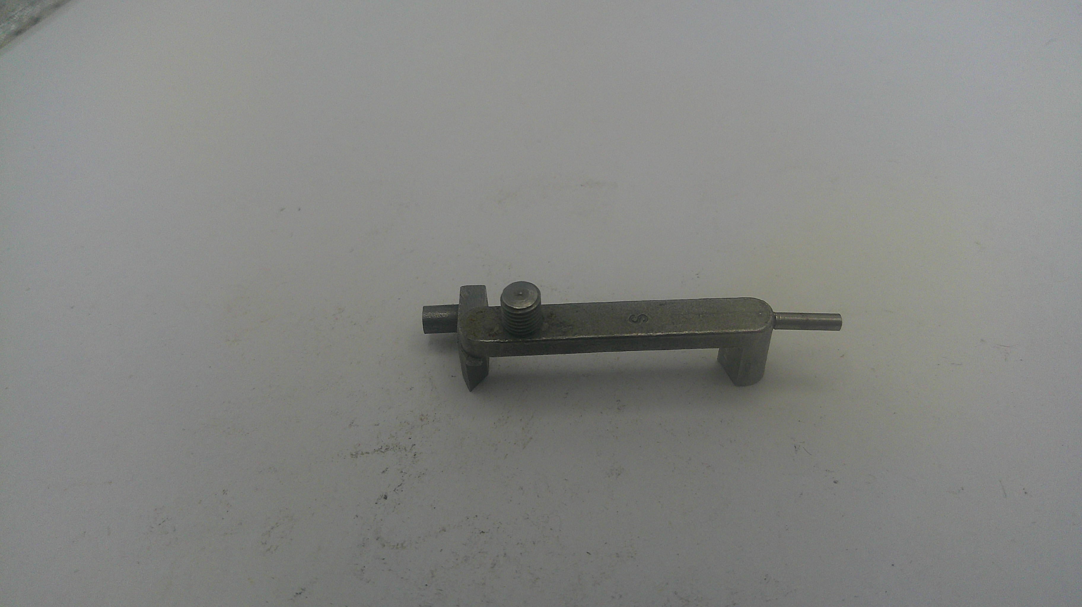 Metal lever on a white background