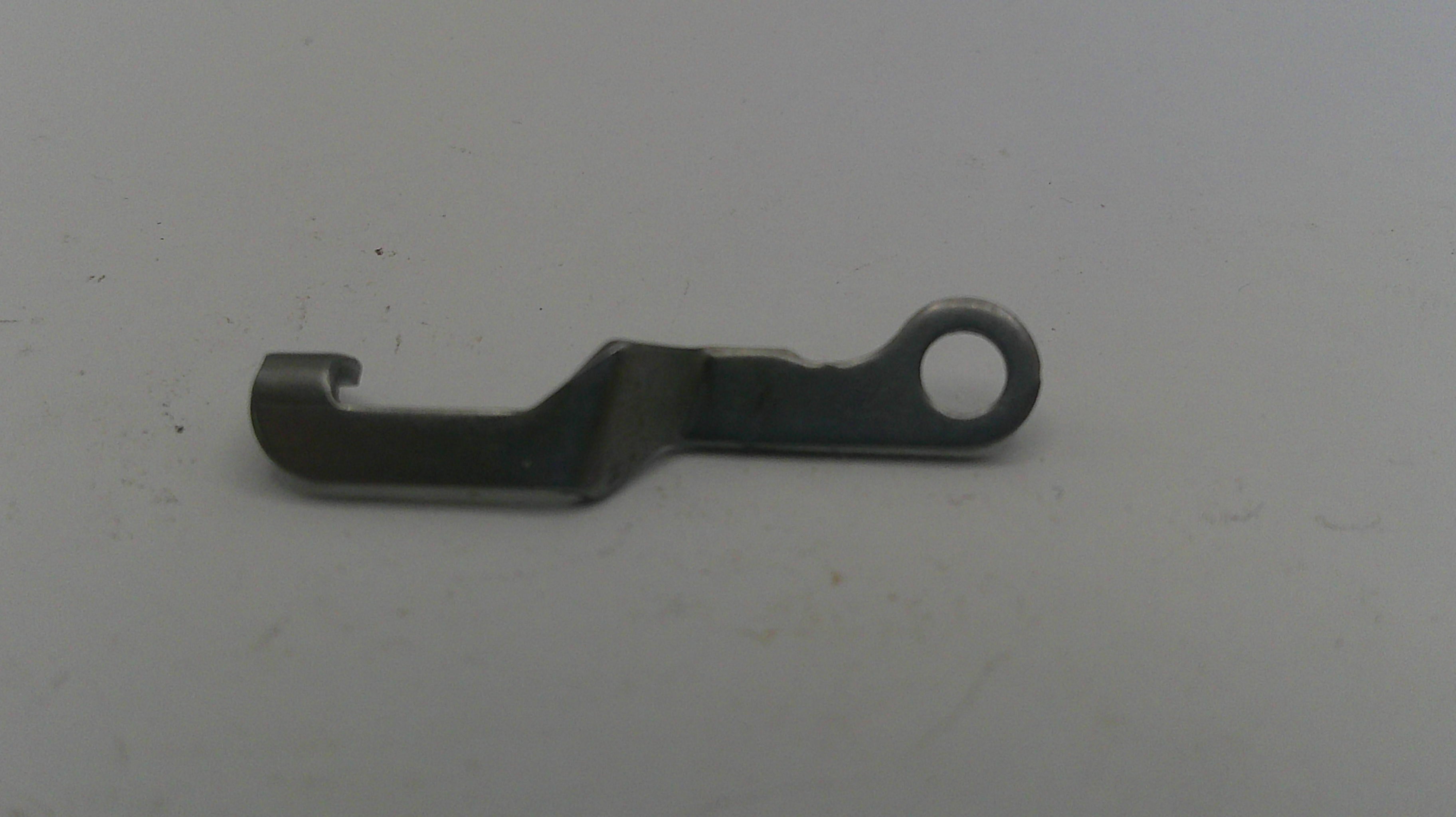 Metallic lever on a white background