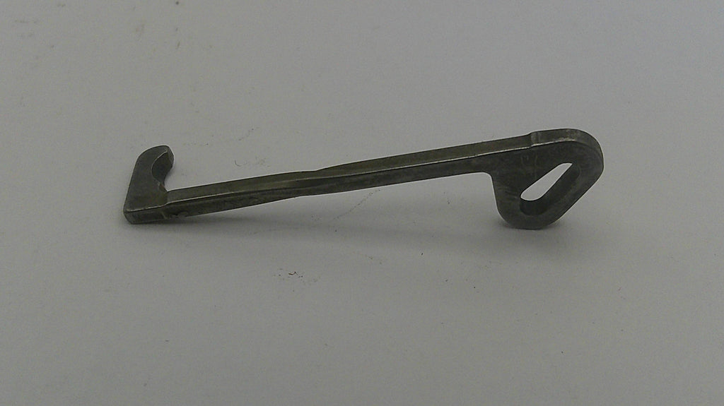 Metal lever on a gray background