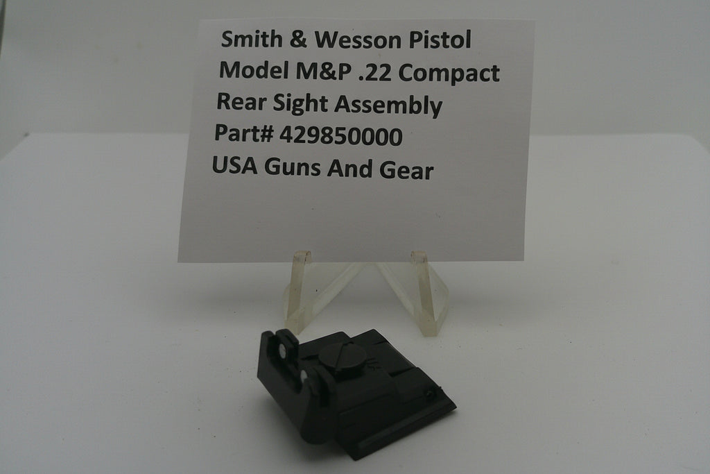Smith & Wesson pistol rear sight assembly with a price tag on a white background