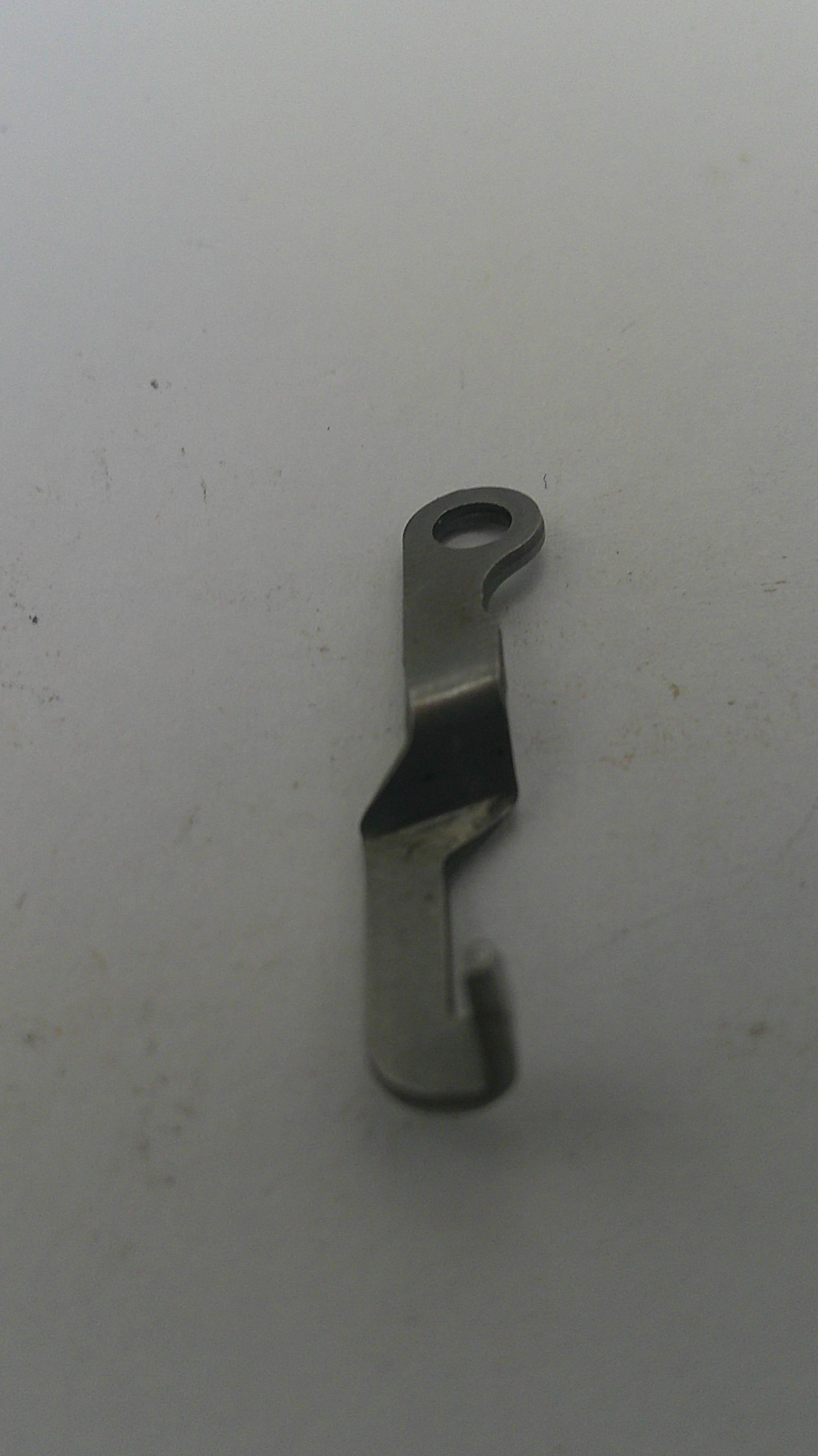 Metal lever on a white background