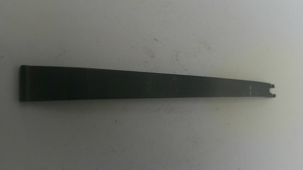 Black metal bar on a white background
