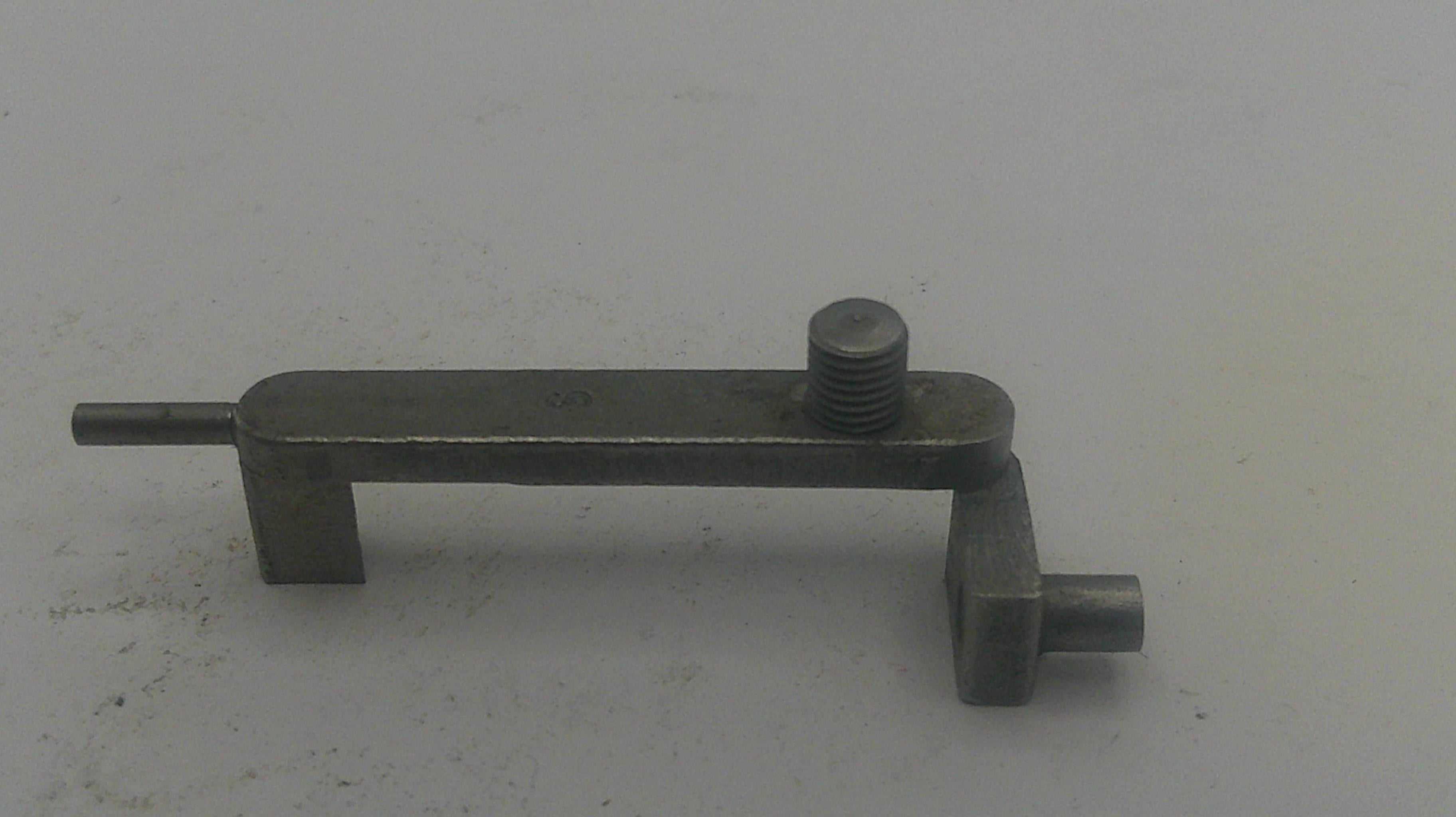 Metal mechanical component on a white background
