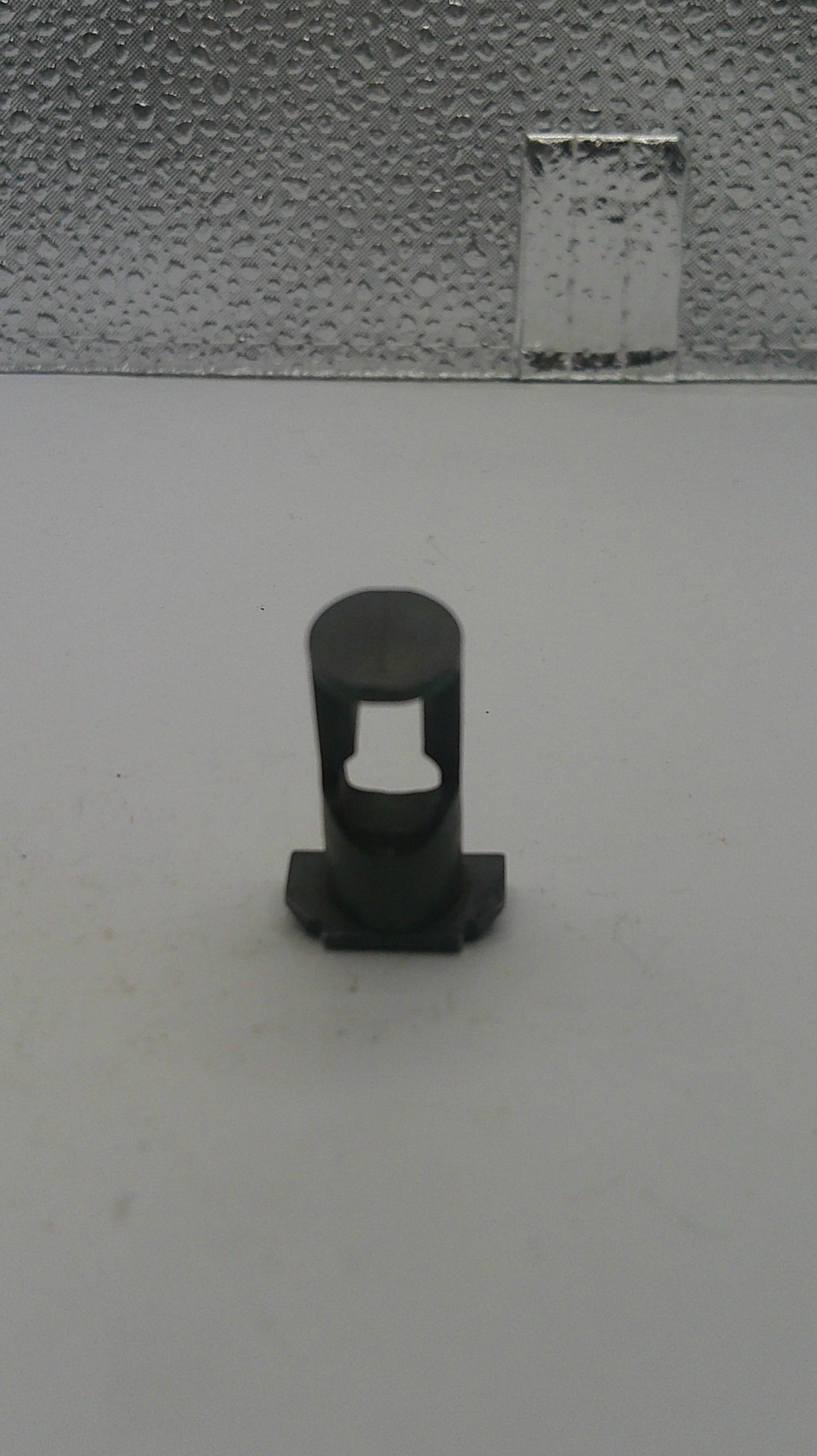 Metallic lock on a textured surface