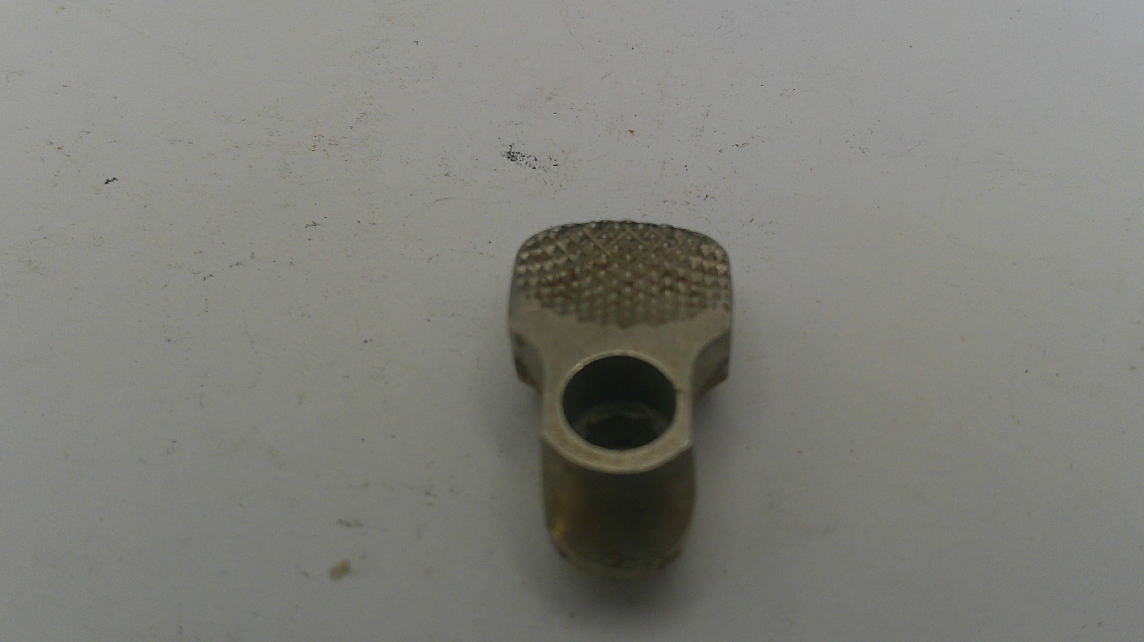 Metallic nozzle on a white background