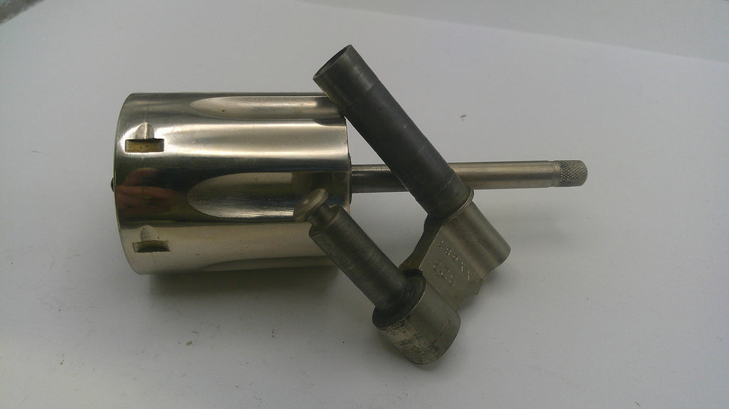 Metal mechanical component on a white background