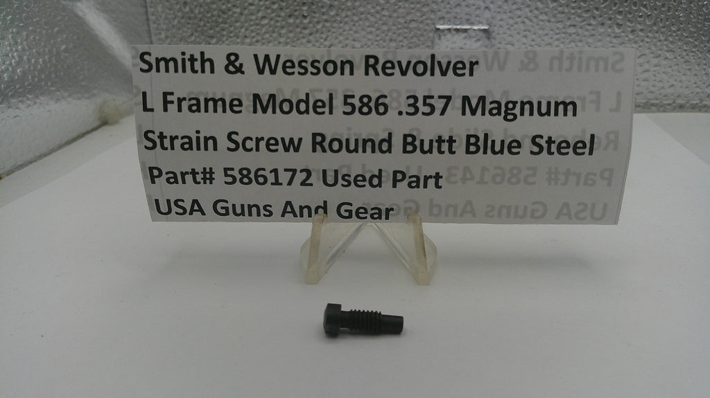 Smith & Wesson revolver part with descriptive label on a white background