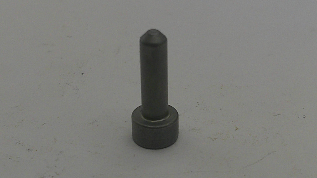 Metal cylindrical object on a light gray background