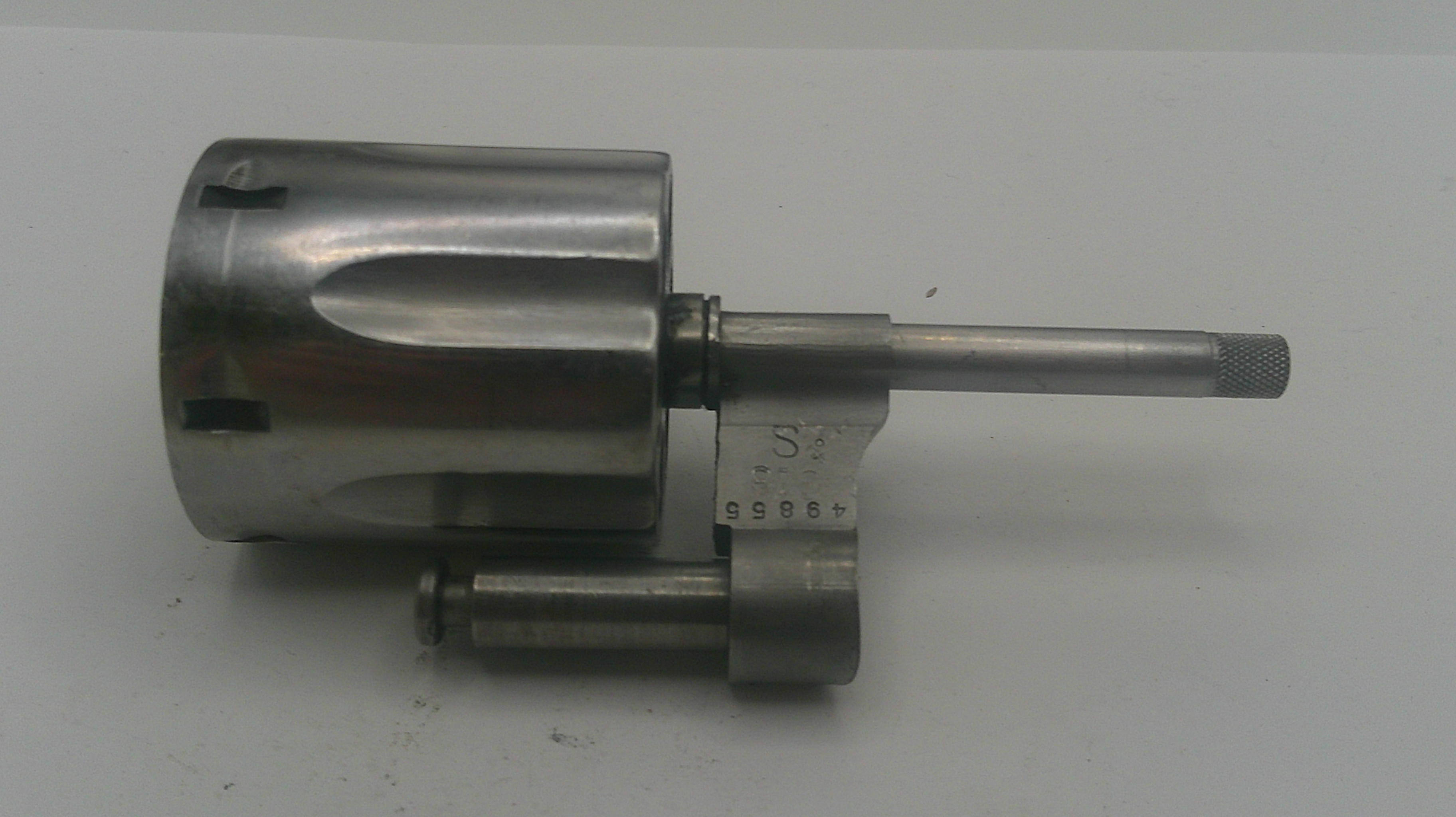 Metal mechanical component on a white background