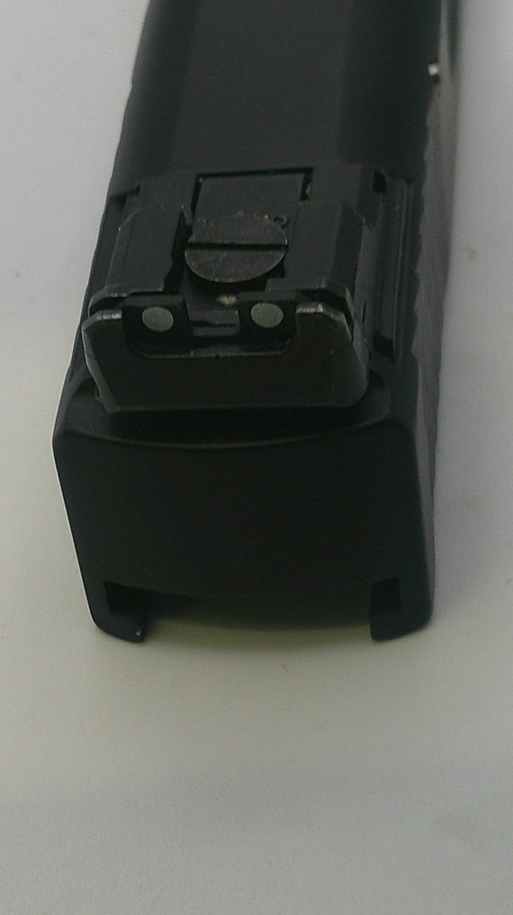 Black electronic device on a white background