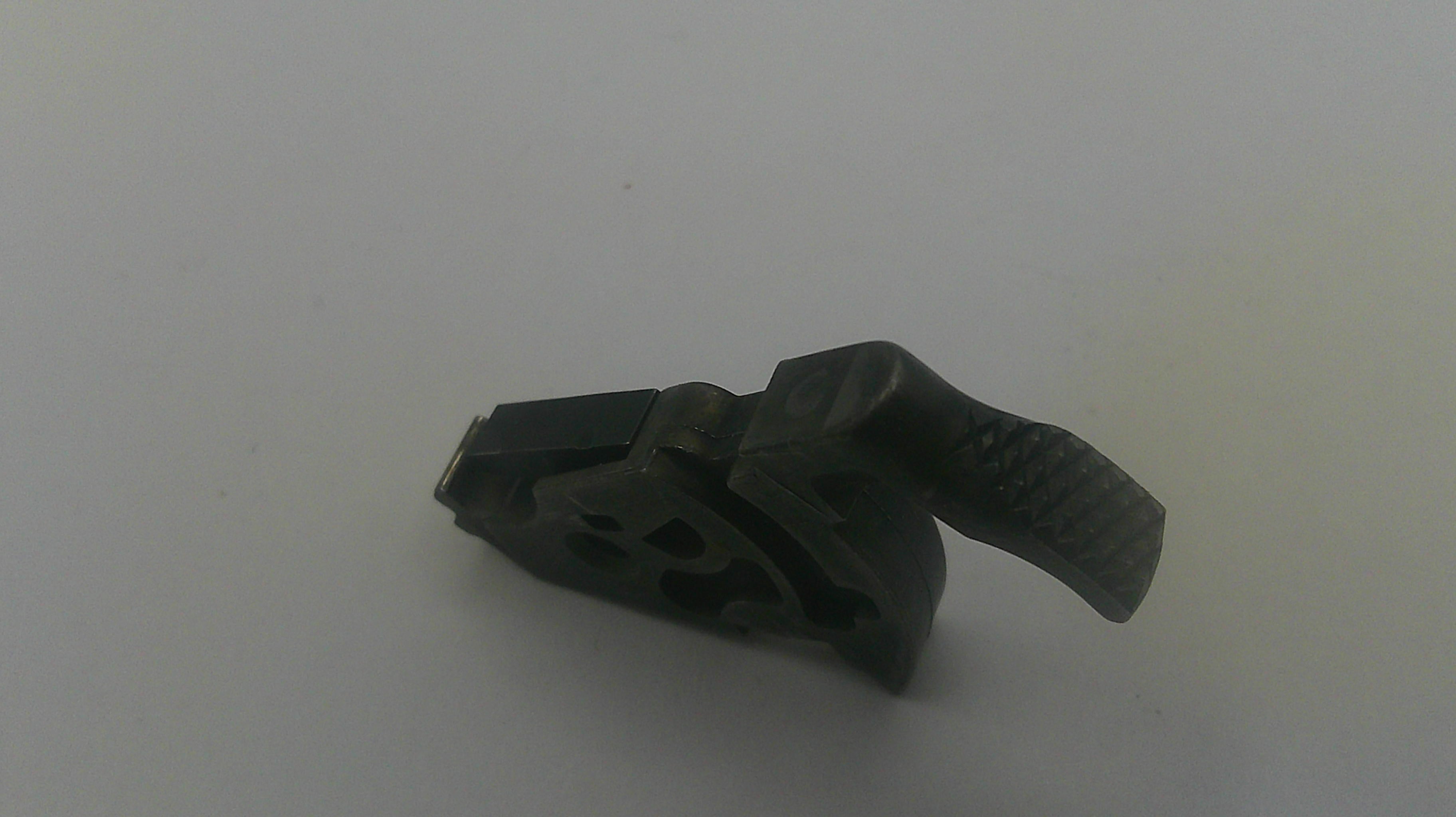 Black rubber band on a white background