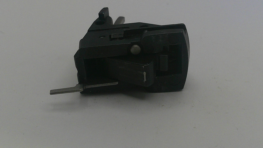 Black mechanical switch on a white background