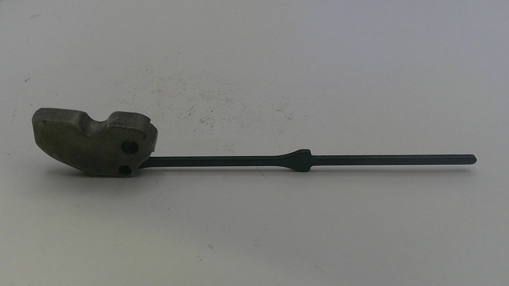 Black pipe with a long stem on a white background