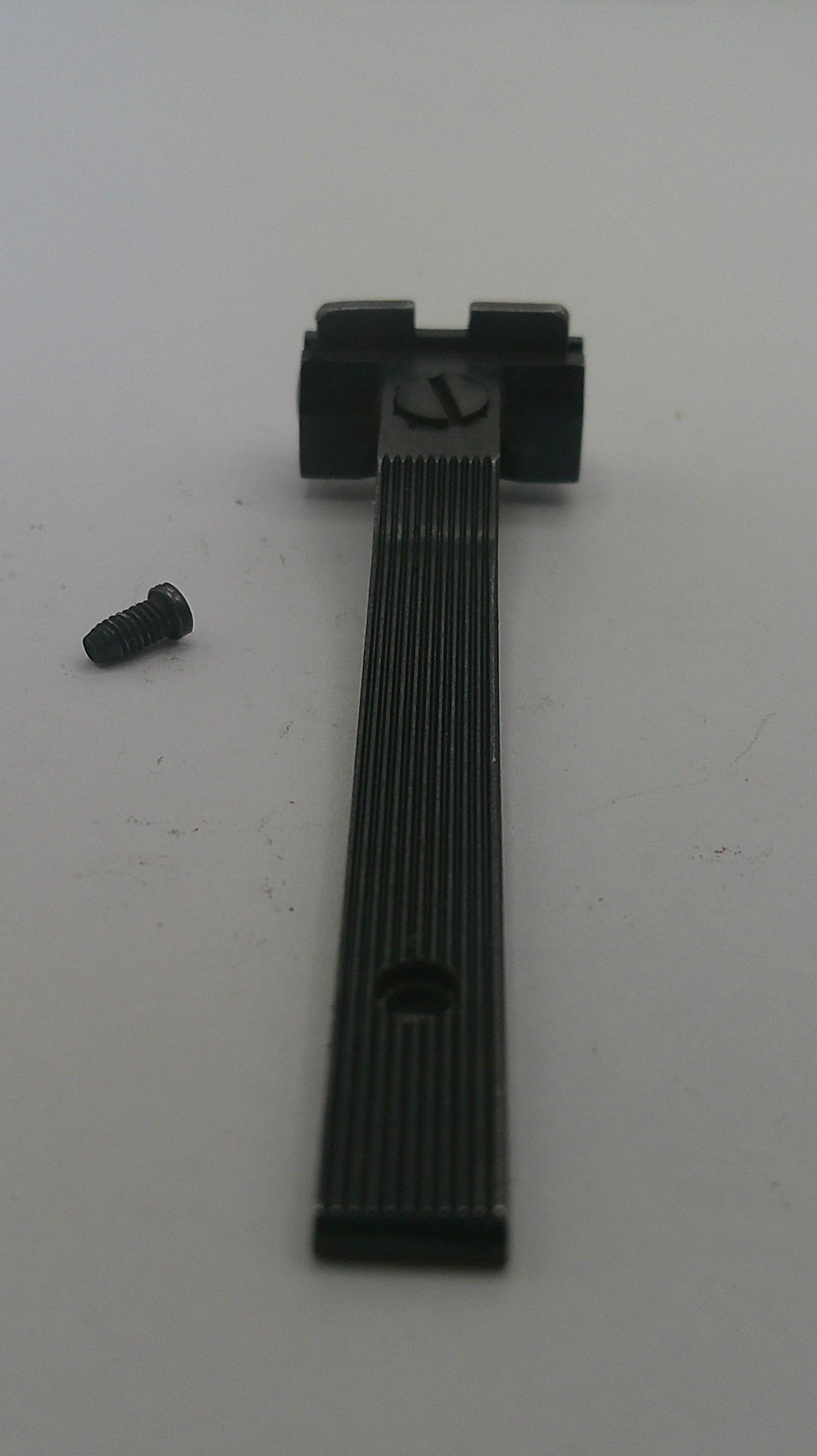 Black metal bracket on a white background