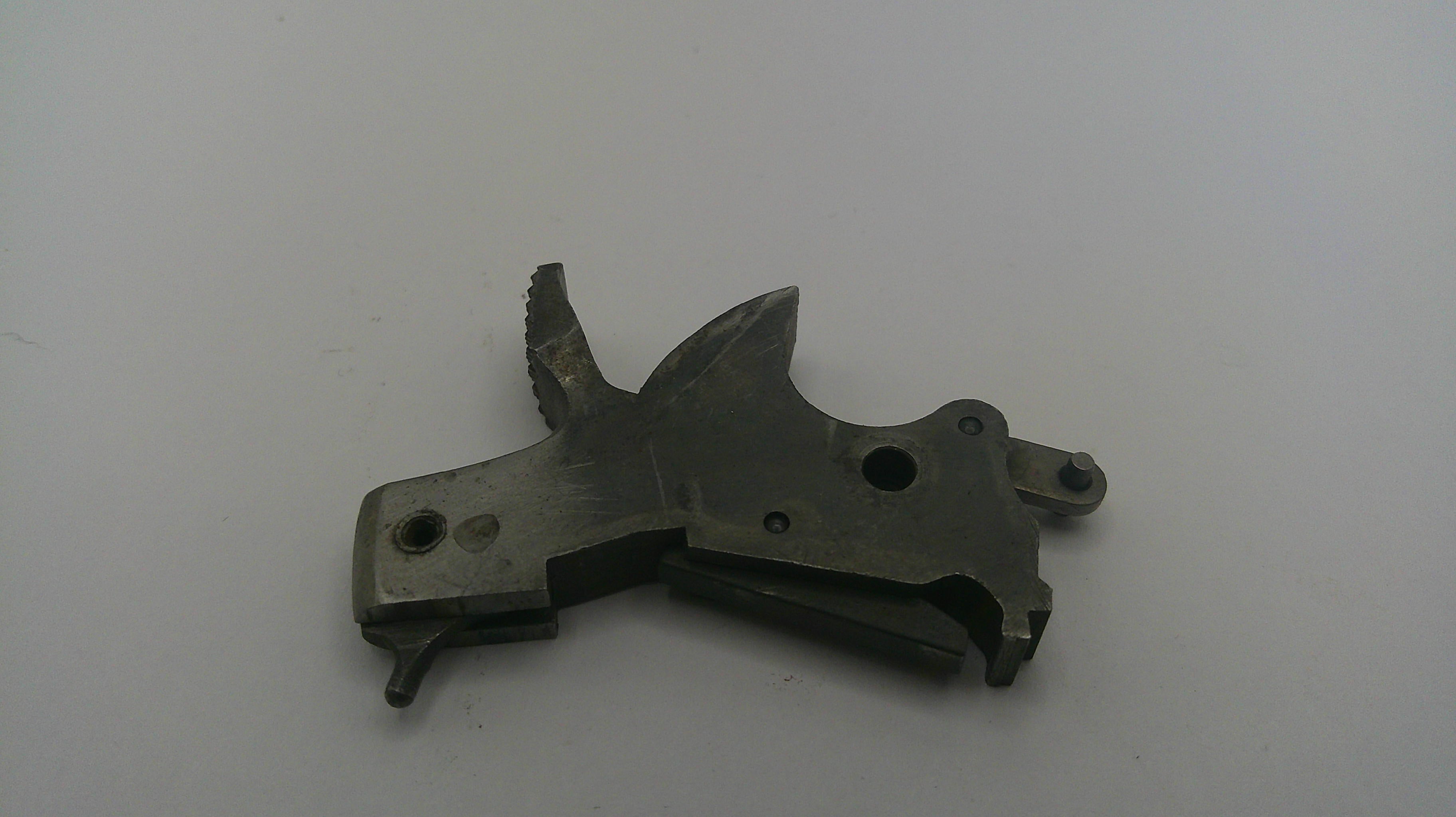 Metal mechanical component on a white background