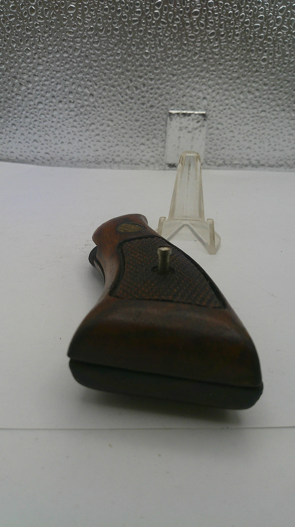 Brown leather shoe on a white background