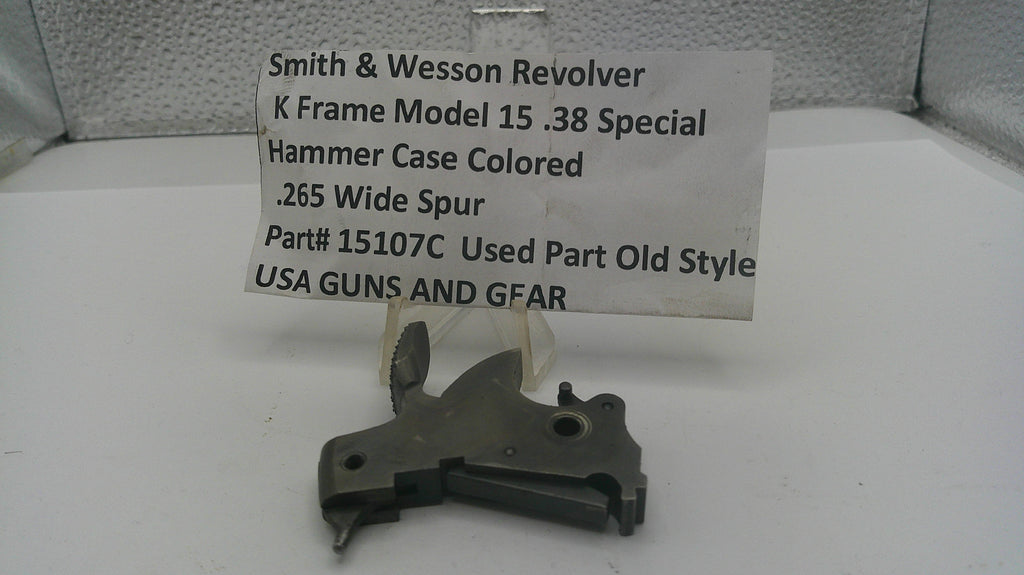 S&W K Frame Centerfire Hammer .265" Wide Spur Case Colored Old Style Used, Part# 15107C