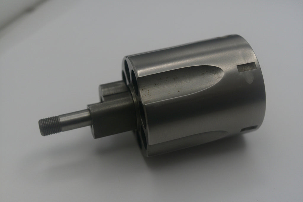 Metal drill bit on a white background
