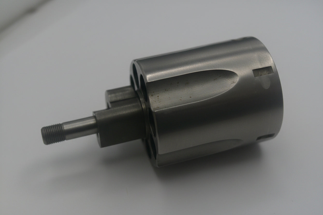 Metal drill bit on a white background