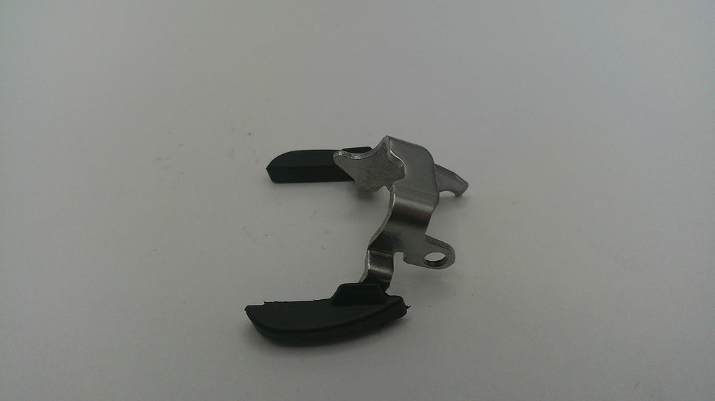 Metallic clip on a white background