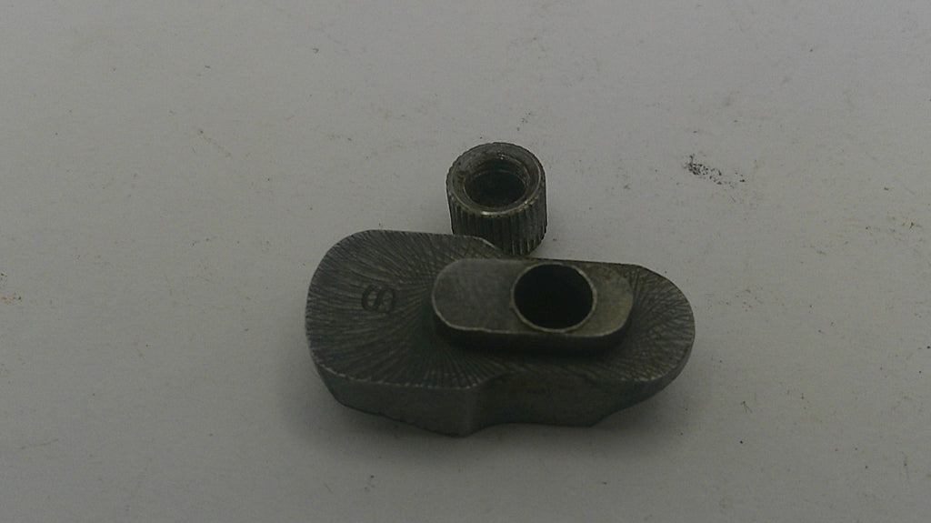 Metal mechanical component on a white background