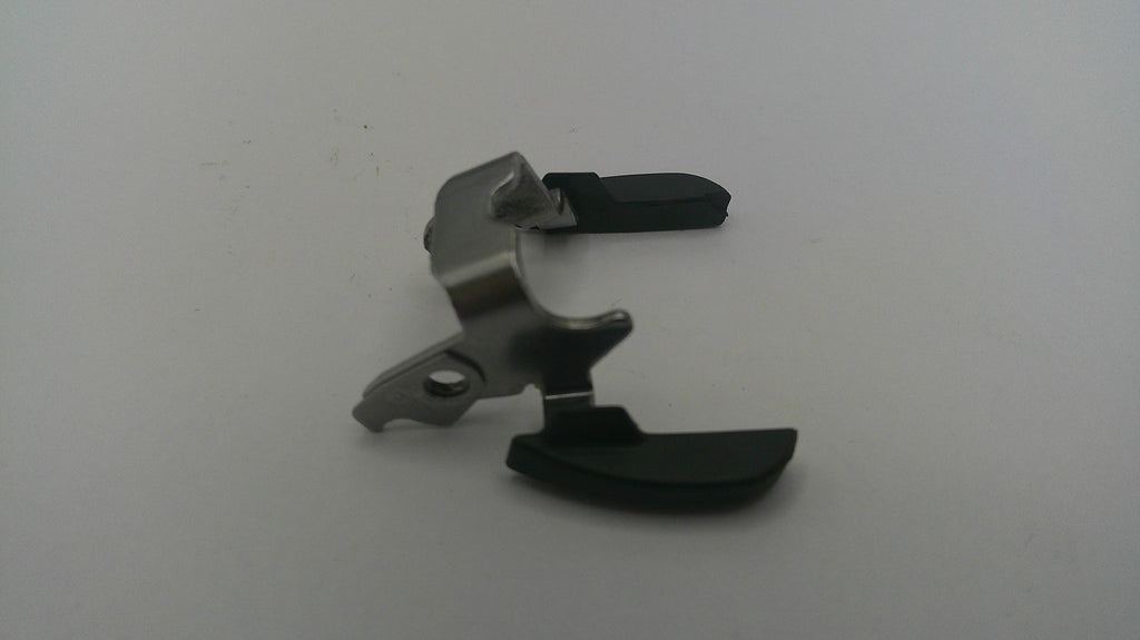 Metallic and black clip on a white background