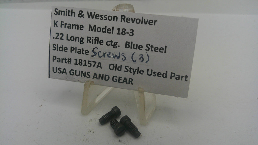 Smith & Wesson revolver screws on a white background with a label.