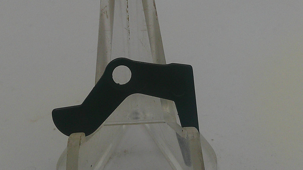 Black metal bracket on a white background