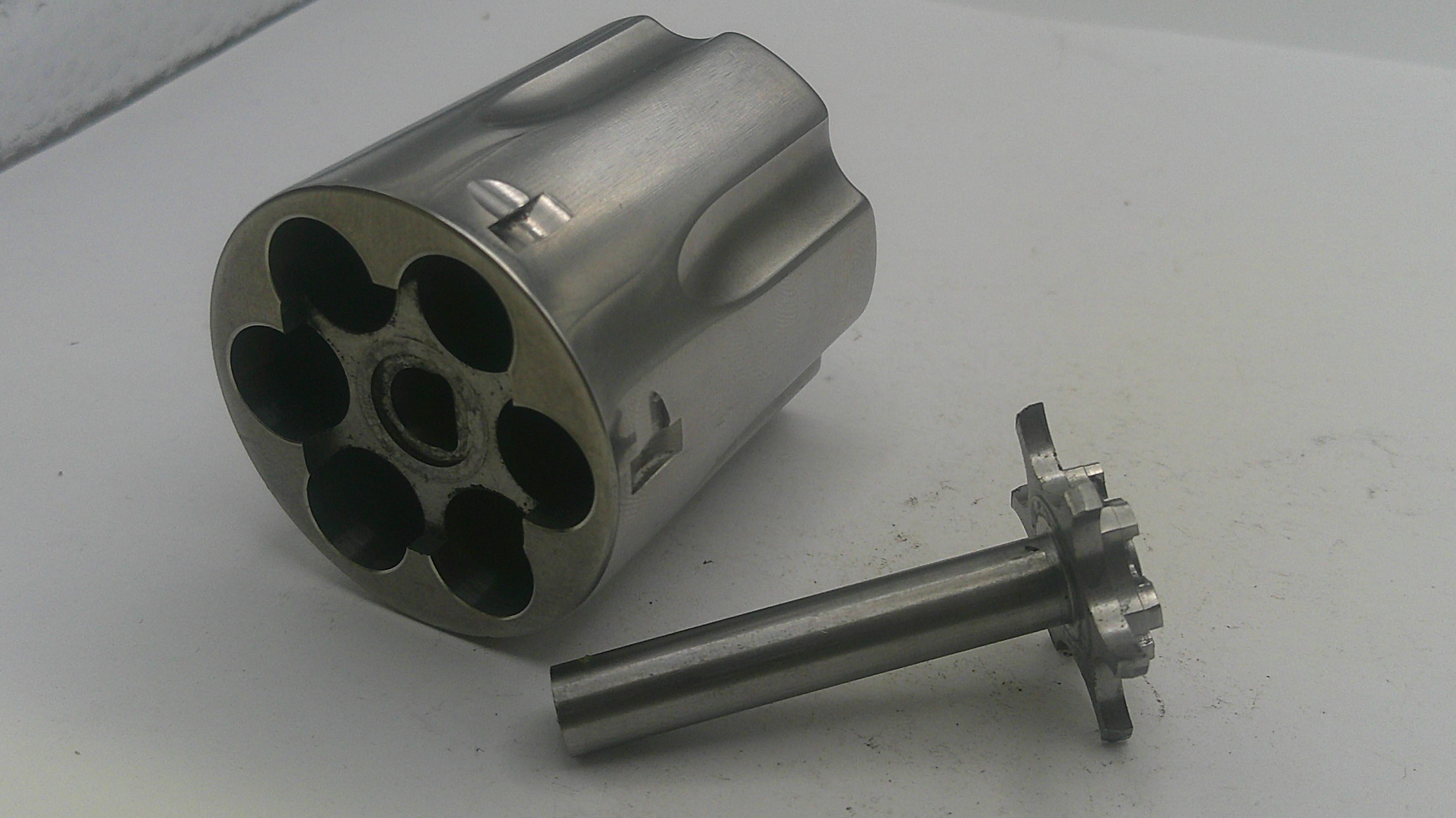 Smith & Wesson Model 66- K Frame .357 Magnum Cylinder w/ Extractor Non-Recessed Stainless Steel Used 66A58