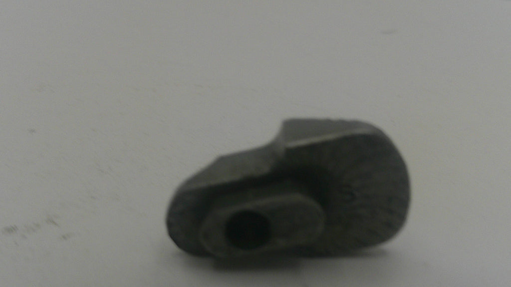 Black rubber grommet on a white background