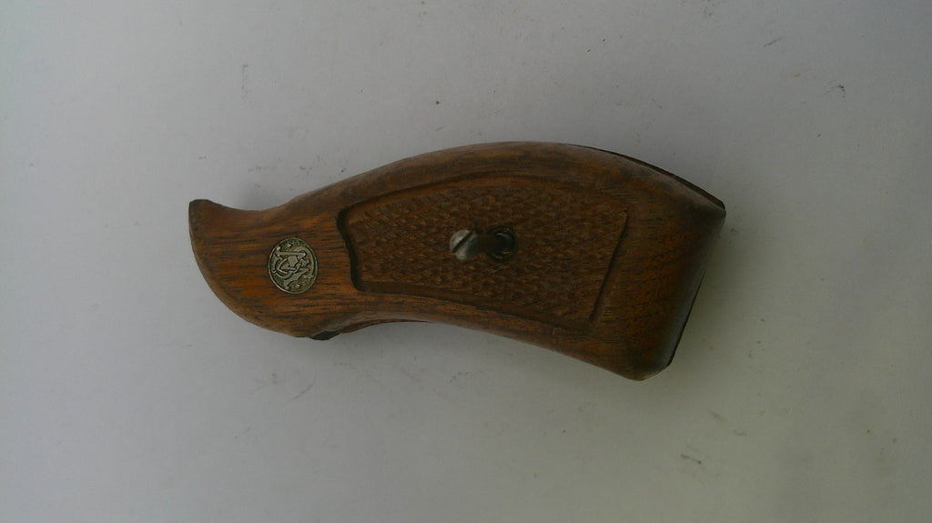 Smith & Wesson K Frame Model 19 Vintage Wood Grips - Round Butt - OEM Used Part