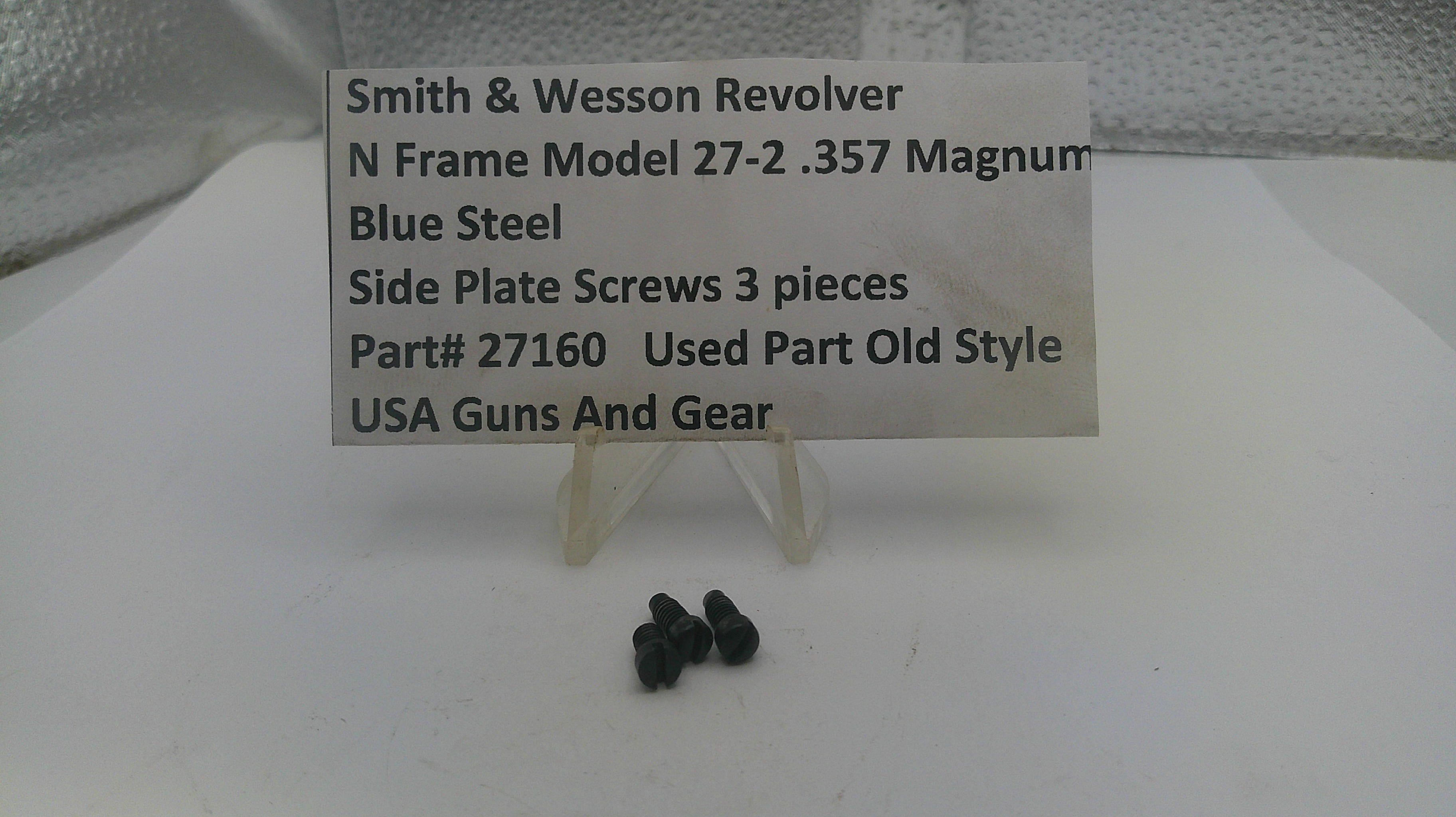 Smith & Wesson N Frame Model 27-2 Side Plate Screws (3-Piece Set) - .357 Magnum Used