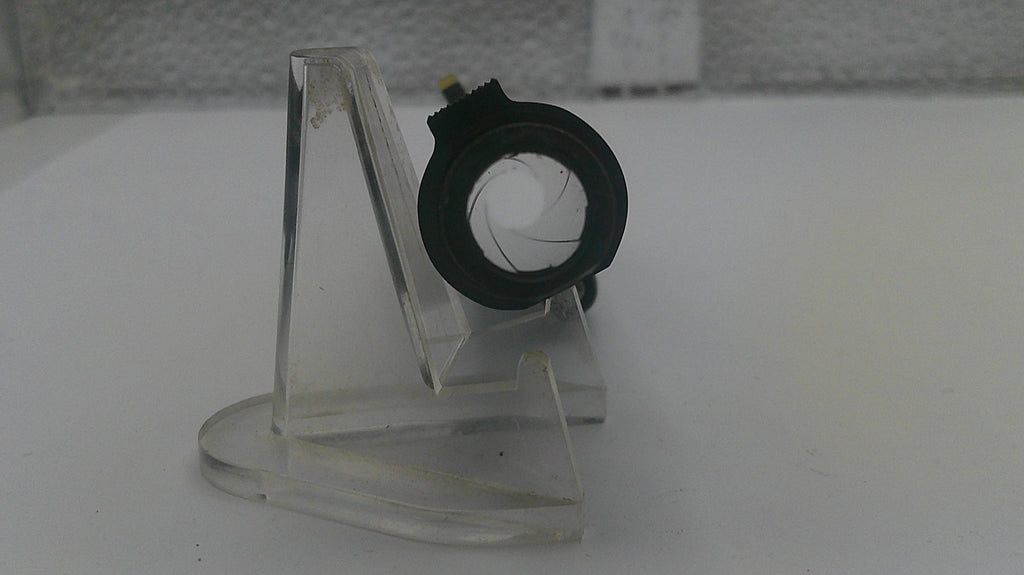 Eyepiece on a clear stand with a blurred background