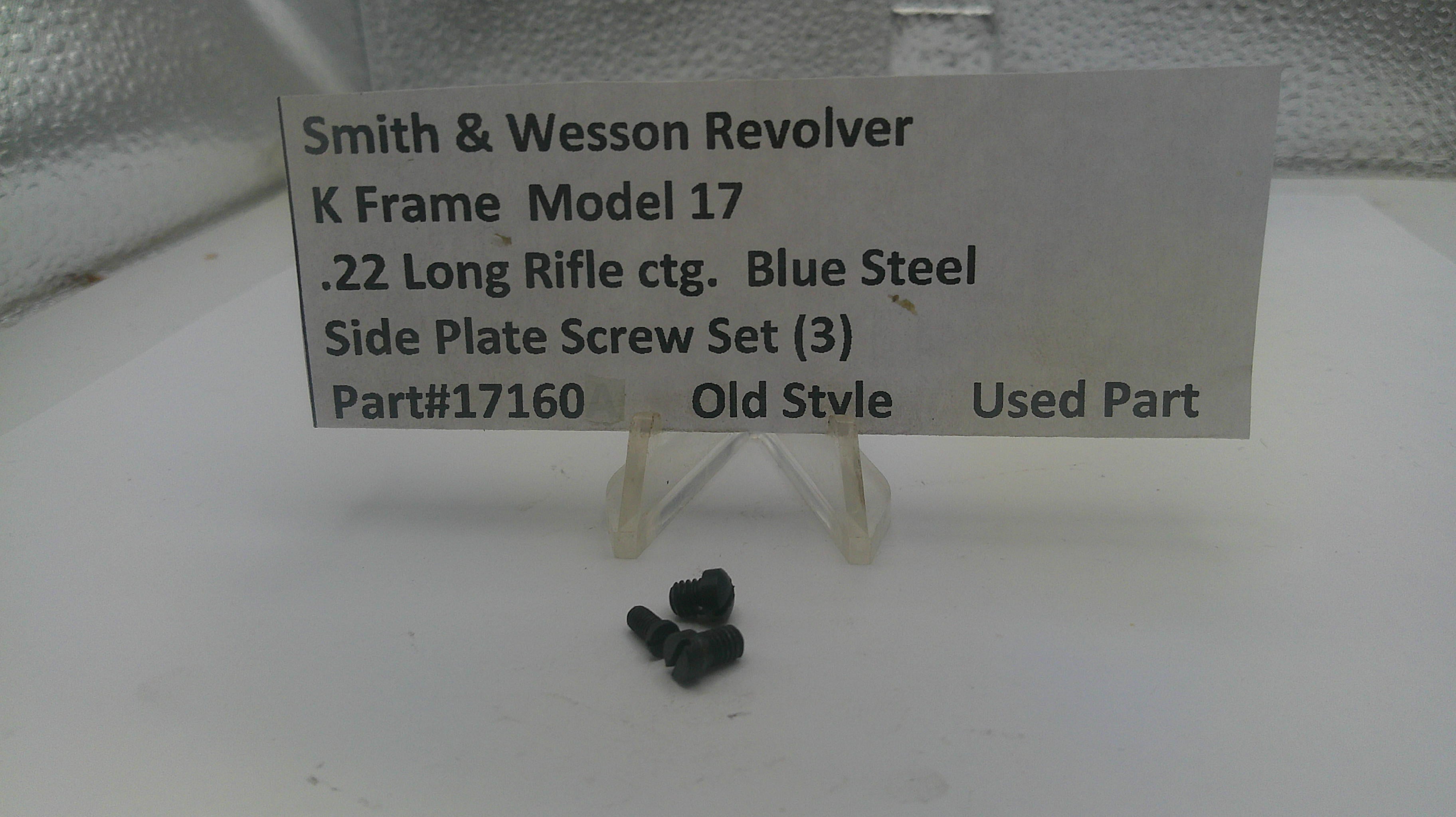 Smith & Wesson K Frame Pre-Model K22 Side Plate Screws Set - 3-Screw .22 LR