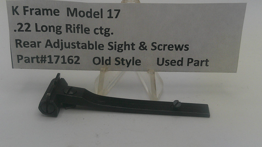 Smith & Wesson K Frame Model 17 Rear Adjustable Sight & Screws - .22 LR Used 17162