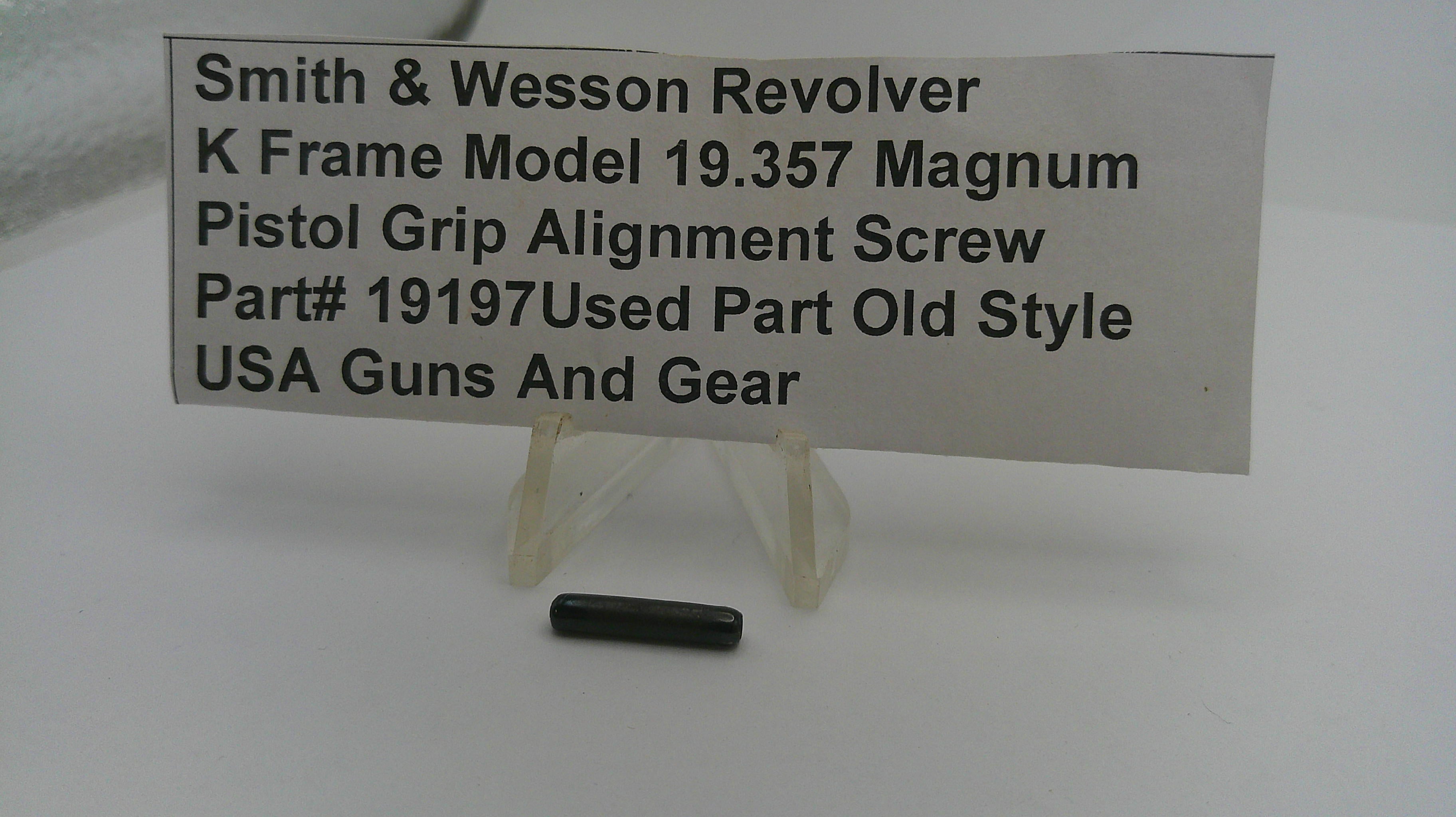 S&W K Model 19 .357 Mag Pistol Grip Alignment Screw 19197