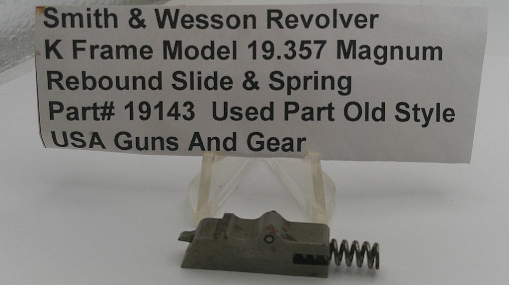 Smith & Wesson K Frame Model 19 Rebound Slide and Spring .357 Magnum 19143