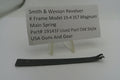 Smith & Wesson revolver main spring part with a label on a white background